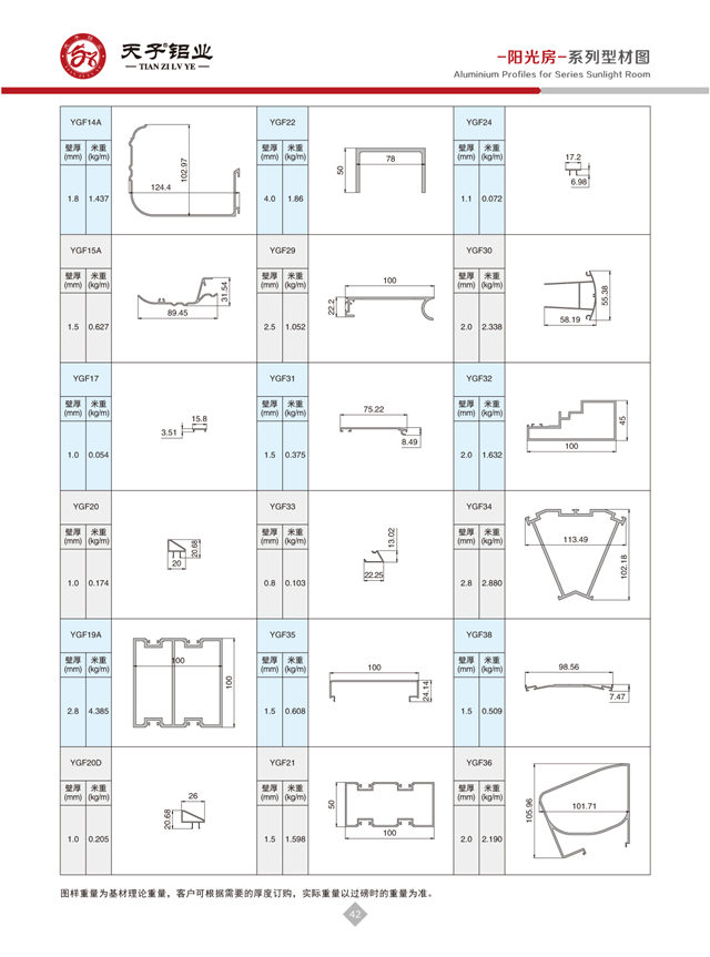 -陽光房-系列型材圖