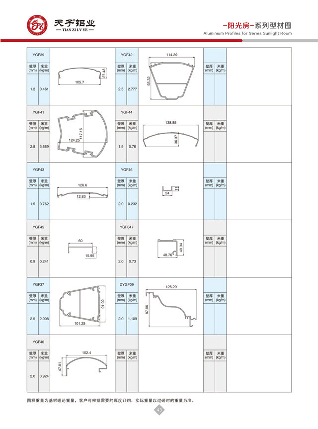 -陽光房-系列型材圖